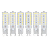6pcs G9 LED Bulbs 7W Dimmable 360° Illumination Replacement Light Bulb for Wall Desk Cabinet Lamp Natural White 110-140V