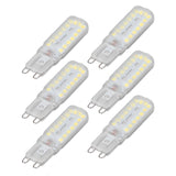 6pcs G9 LED Bulbs 7W Dimmable 360° Illumination Replacement Light Bulb for Wall Desk Cabinet Lamp Natural White 110-140V - Top-Down View