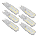 6pcs G9 LED Bulbs 7W Dimmable 360° Illumination Replacement Light Bulb for Wall Desk Cabinet Lamp Natural White 110-140V