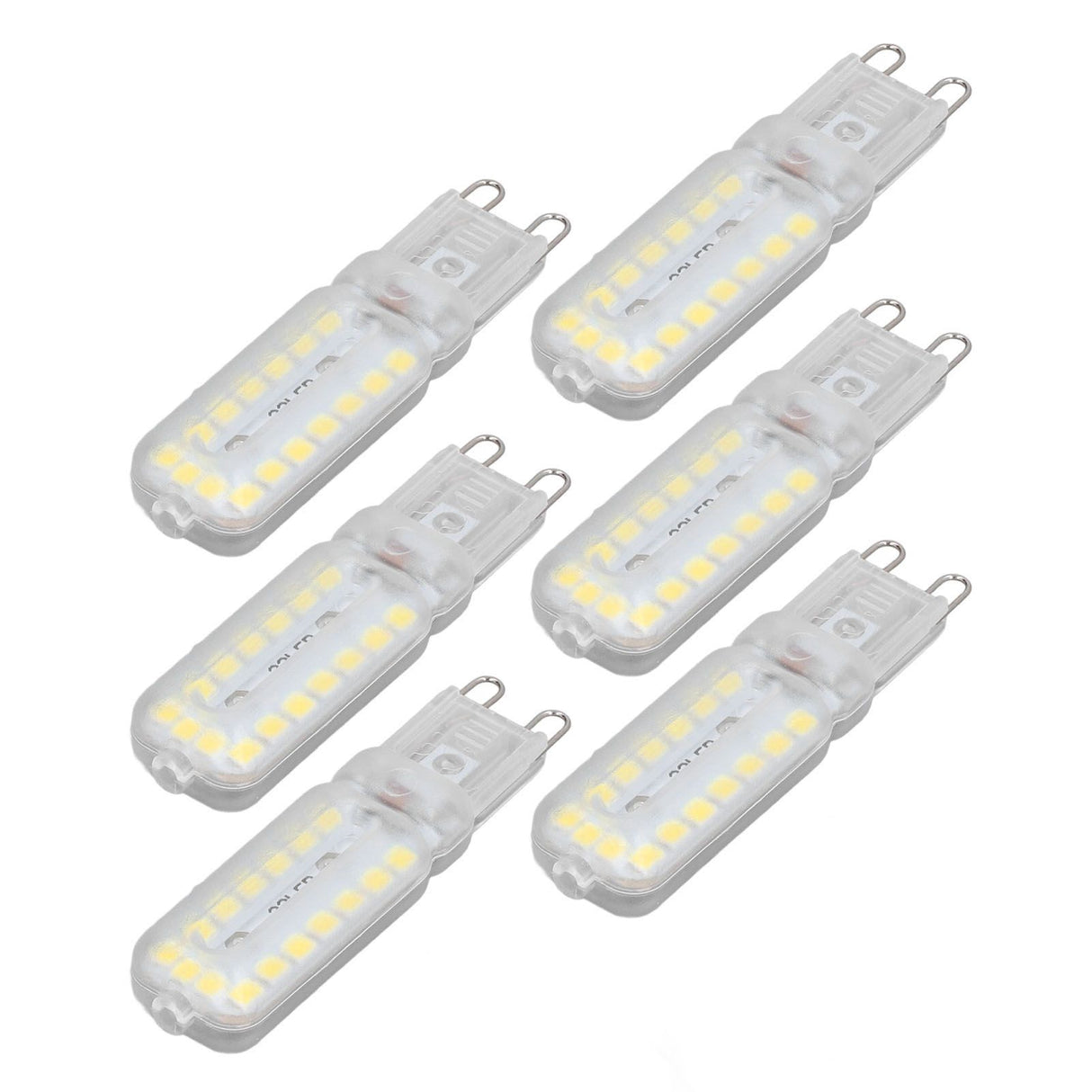 6pcs G9 LED Bulbs 7W Dimmable 360° Illumination Replacement Light Bulb for Wall Desk Cabinet Lamp Natural White 110-140V