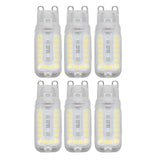 6pcs G9 LED Bulbs 7W Dimmable 360° Illumination Replacement Light Bulb for Wall Desk Cabinet Lamp Natural White 110-140V