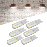 6pcs G9 LED Bulbs 7W Dimmable 360° Illumination Replacement Light Bulb for Wall Desk Cabinet Lamp Natural White 110-140V