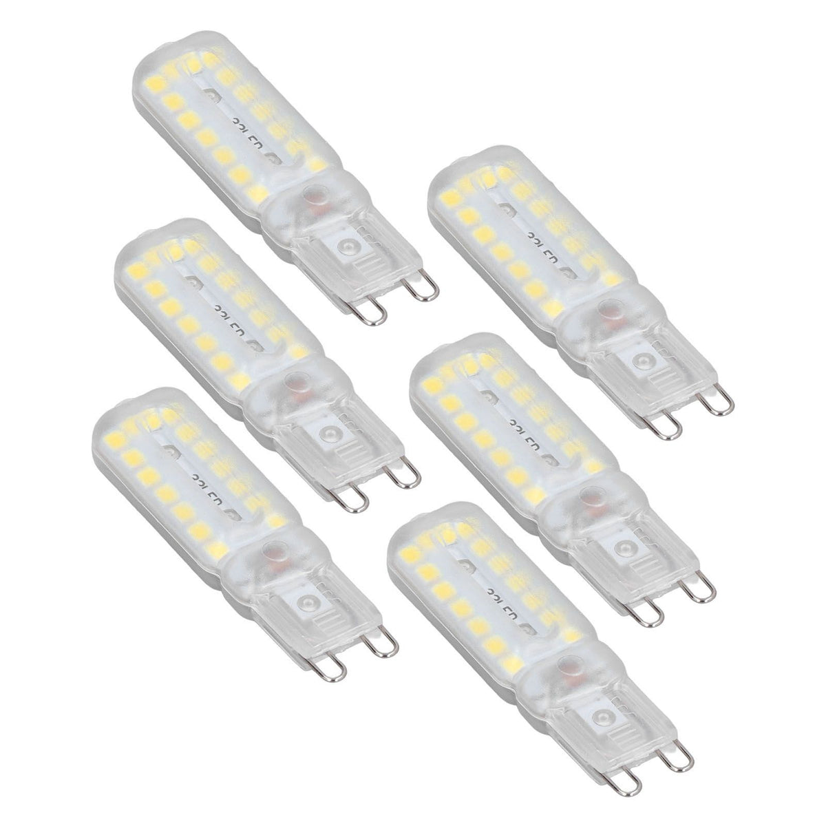 6pcs G9 LED Bulbs 7W Dimmable 360° Illumination Replacement Light Bulb for Wall Desk Cabinet Lamp Natural White 220-240V