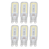 6pcs G9 LED Bulbs 7W Dimmable 360° Illumination Replacement Light Bulb for Wall Desk Cabinet Lamp Natural White 220-240V