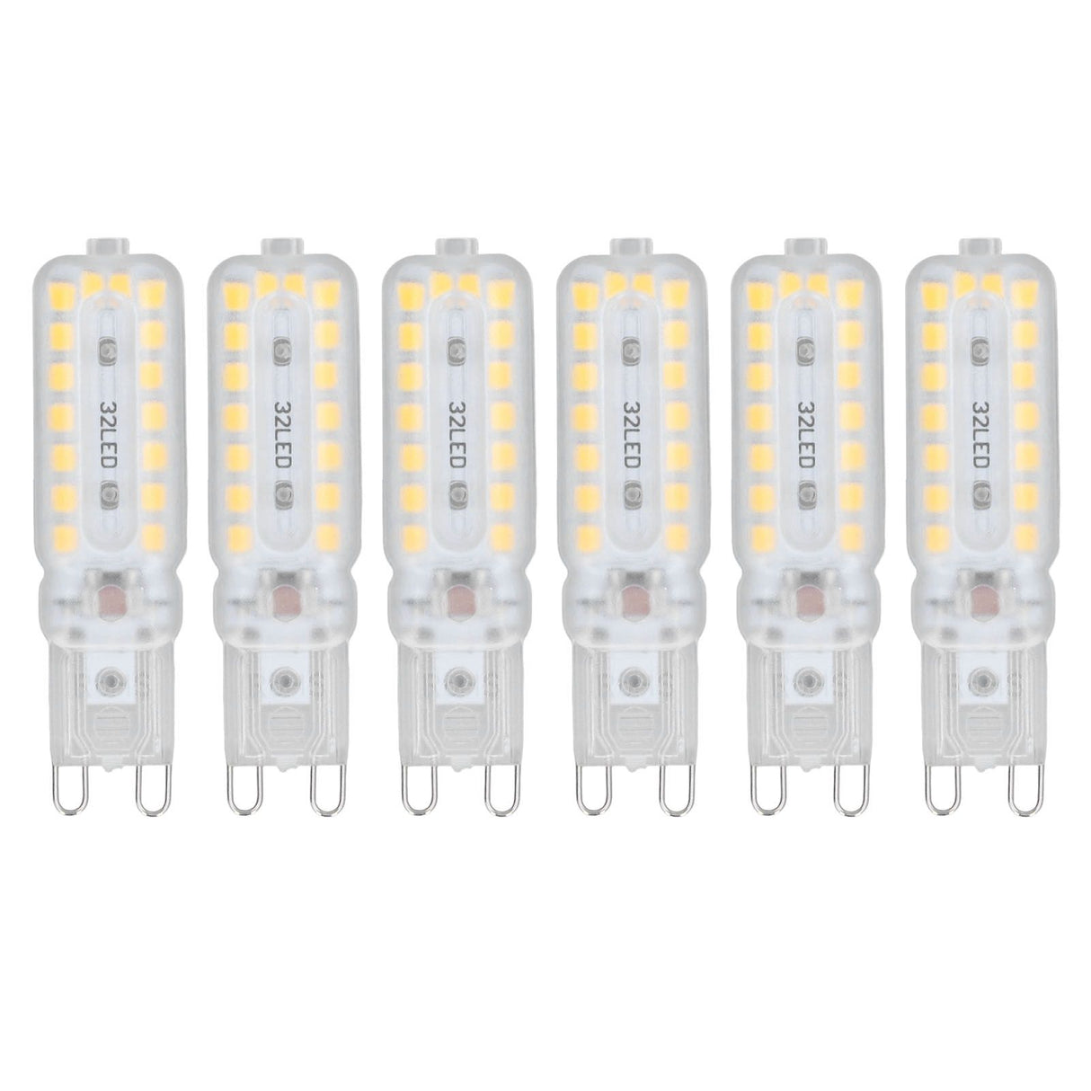 6pcs G9 LED Bulbs 7W Dimmable 360° Illumination Replacement Light Bulb for Wall Desk Cabinet Lamp Warm White 220-240V