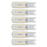 6pcs G9 LED Bulbs 7W Dimmable 360° Illumination Replacement Light Bulb for Wall Desk Cabinet Lamp Warm White 220-240V - Front View