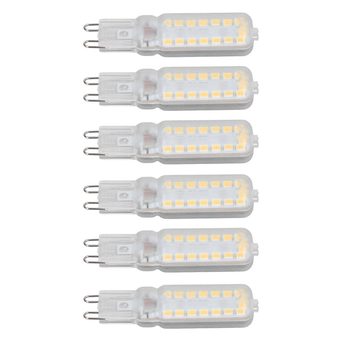 6pcs G9 LED Bulbs 7W Dimmable 360° Illumination Replacement Light Bulb for Wall Desk Cabinet Lamp Warm White 220-240V