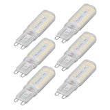 6pcs G9 LED Bulbs 7W Dimmable 360° Illumination Replacement Light Bulb for Wall Desk Cabinet Lamp Warm White 220-240V - Top-Down View