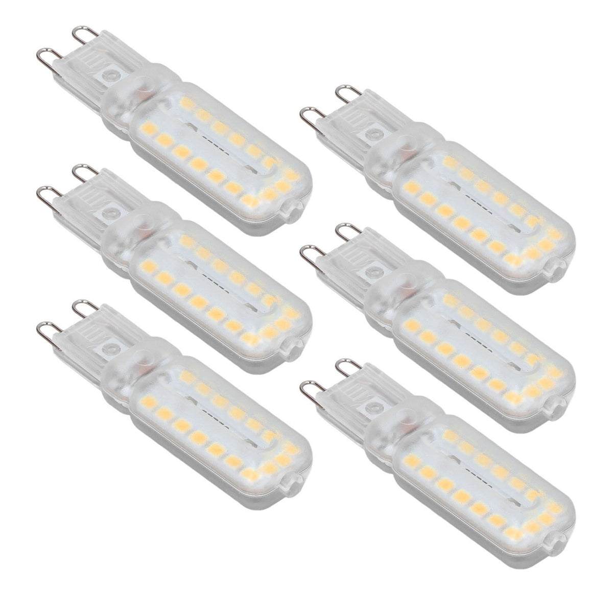 6pcs G9 LED Bulbs 7W Dimmable 360° Illumination Replacement Light Bulb for Wall Desk Cabinet Lamp Warm White 220-240V