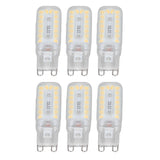 6pcs G9 LED Bulbs 7W Dimmable 360° Illumination Replacement Light Bulb for Wall Desk Cabinet Lamp Warm White 220-240V - Low Angle