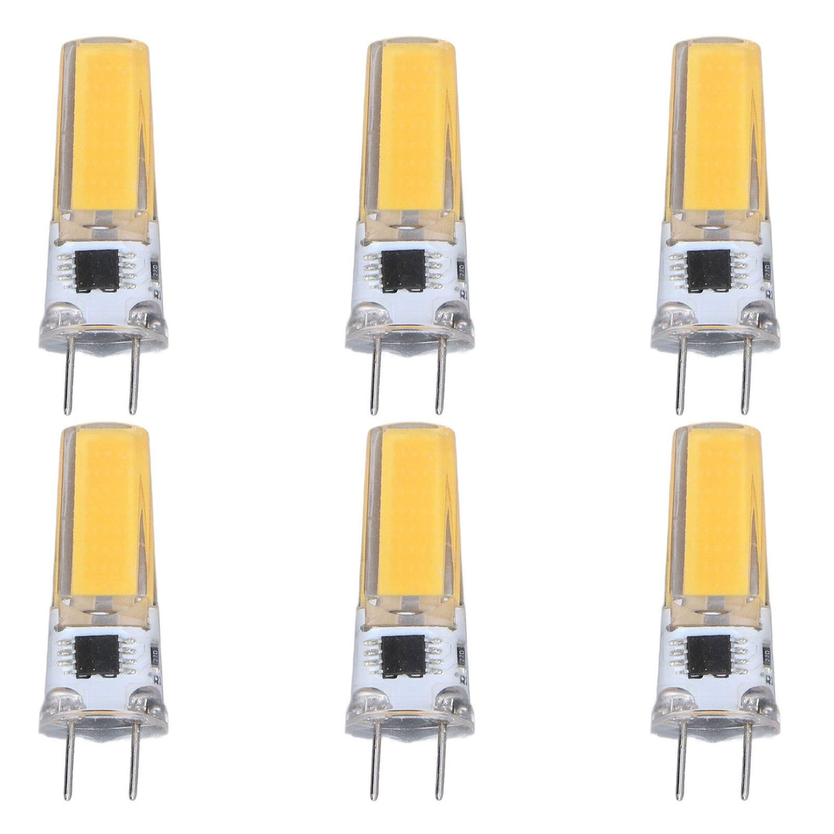 6Pcs G8 LED Bulb 5W Dimmable 2508 COB Energy Saving Easy Installation 360 Degrees 50000 Hours Stable 5W Bulbs 100‑120V Warm White
