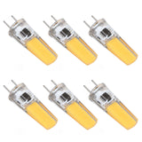 6Pcs G8 LED Bulb 5W Dimmable 2508 COB Energy Saving Easy Installation 360 Degrees 50000 Hours Stable 5W Bulbs 100‑120V Warm White - Front View