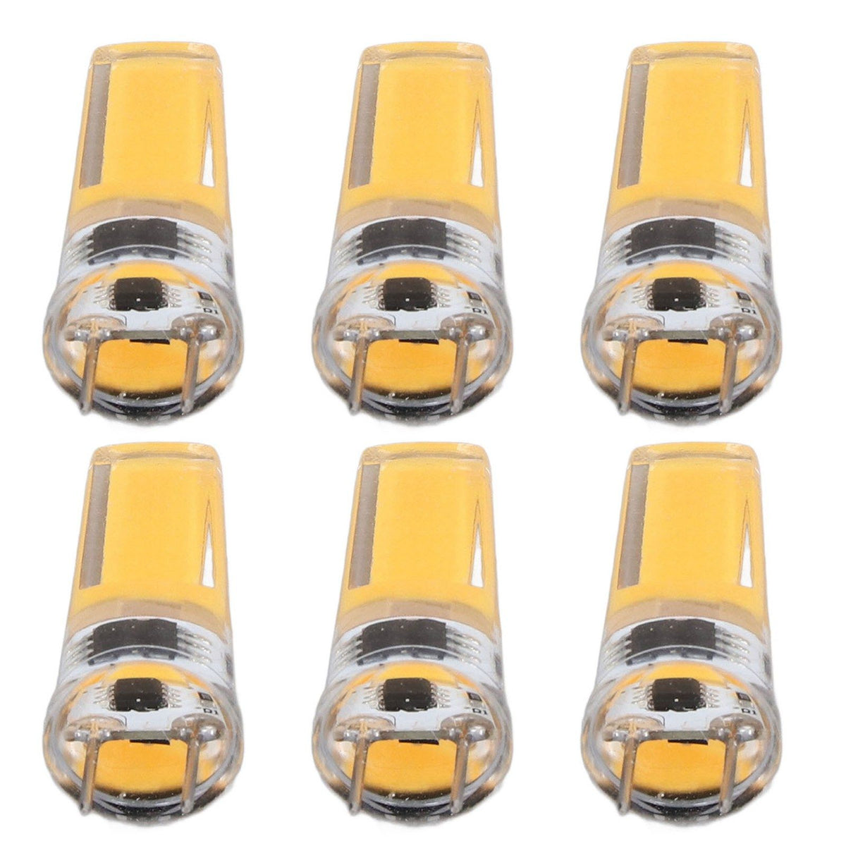 6Pcs G8 LED Bulb 5W Dimmable 2508 COB Energy Saving Easy Installation 360 Degrees 50000 Hours Stable 5W Bulbs 100‑120V Warm White