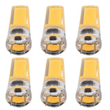 6Pcs G8 LED Bulb 5W Dimmable 2508 COB Energy Saving Easy Installation 360 Degrees 50000 Hours Stable 5W Bulbs 100‑120V Warm White