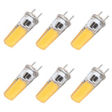 6Pcs G8 LED Bulb 5W Dimmable 2508 COB Energy Saving Easy Installation 360 Degrees 50000 Hours Stable 5W Bulbs 100‑120V Warm White