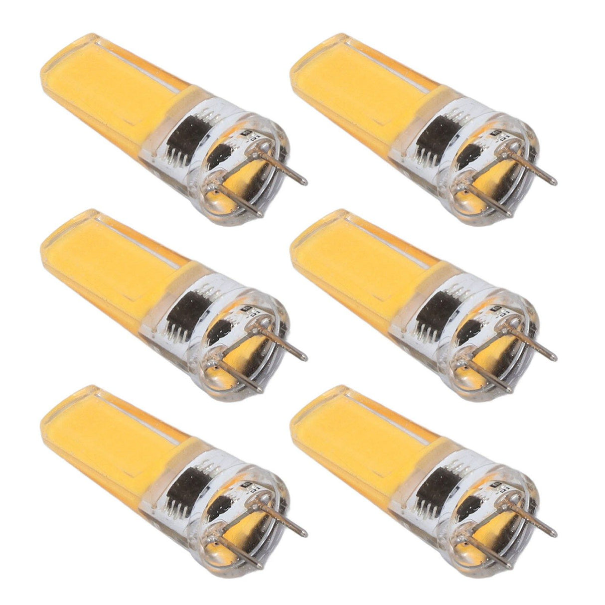 6Pcs G8 LED Bulb 5W Dimmable 2508 COB Energy Saving Easy Installation 360 Degrees 50000 Hours Stable 5W Bulbs 100‑120V Warm White
