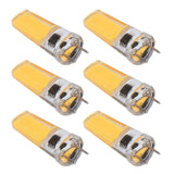 6Pcs G8 LED Bulb 5W Dimmable 2508 COB Energy Saving Easy Installation 360 Degrees 50000 Hours Stable 5W Bulbs 100‑120V Warm White
