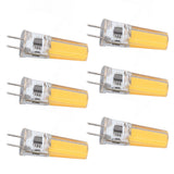 6Pcs G8 LED Bulb 5W Dimmable 2508 COB Energy Saving Easy Installation 360 Degrees 50000 Hours Stable 5W Bulbs 100‑120V Warm White