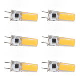 6Pcs G8 LED Bulb 5W Dimmable 2508 COB Energy Saving Easy Installation 360 Degrees 50000 Hours Stable 5W Bulbs 100‑120V Warm White