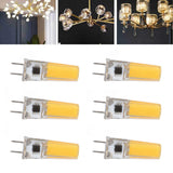6Pcs G8 LED Bulb 5W Dimmable 2508 COB Energy Saving Easy Installation 360 Degrees 50000 Hours Stable 5W Bulbs 100‑120V Warm White
