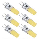 6Pcs G8 LED Bulb 5W Dimmable 2508 COB Energy Saving Easy Installation 360 Degrees 50000 Hours Stable 5W Bulbs 100‑120V Cold White