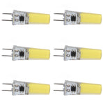 6Pcs G8 LED Bulb 5W Dimmable 2508 COB Energy Saving Easy Installation 360 Degrees 50000 Hours Stable 5W Bulbs 100‑120V Cold White
