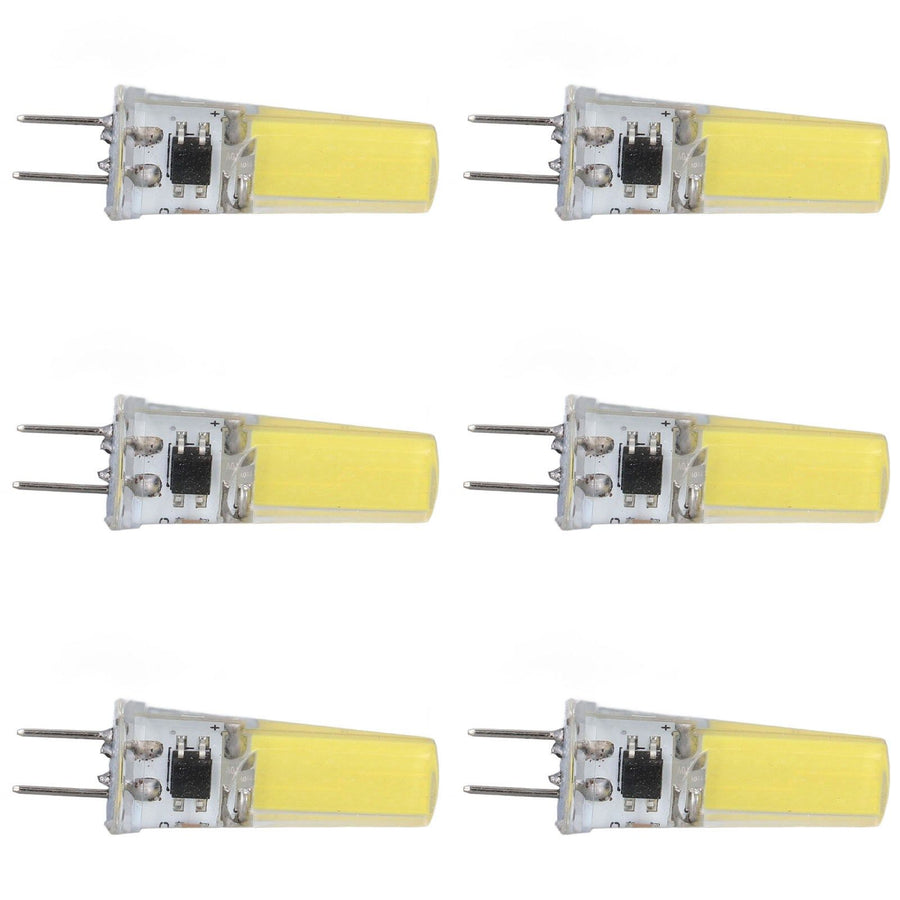 6Pcs G8 LED Bulb 5W Dimmable 2508 COB Energy Saving Easy Installation 360 Degrees 50000 Hours Stable 5W Bulbs 100‑120V Cold White