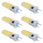 6Pcs G8 LED Bulb 5W Dimmable 2508 COB Energy Saving Easy Installation 360 Degrees 50000 Hours Stable 5W Bulbs 100‑120V Cold White