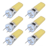 6Pcs G8 LED Bulb 5W Dimmable 2508 COB Energy Saving Easy Installation 360 Degrees 50000 Hours Stable 5W Bulbs 100‑120V Cold White - Close-Up Angle