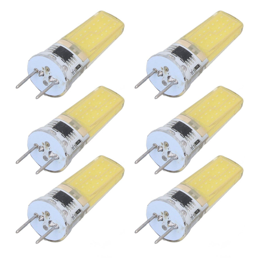 6Pcs G8 LED Bulb 5W Dimmable 2508 COB Energy Saving Easy Installation 360 Degrees 50000 Hours Stable 5W Bulbs 100‑120V Cold White