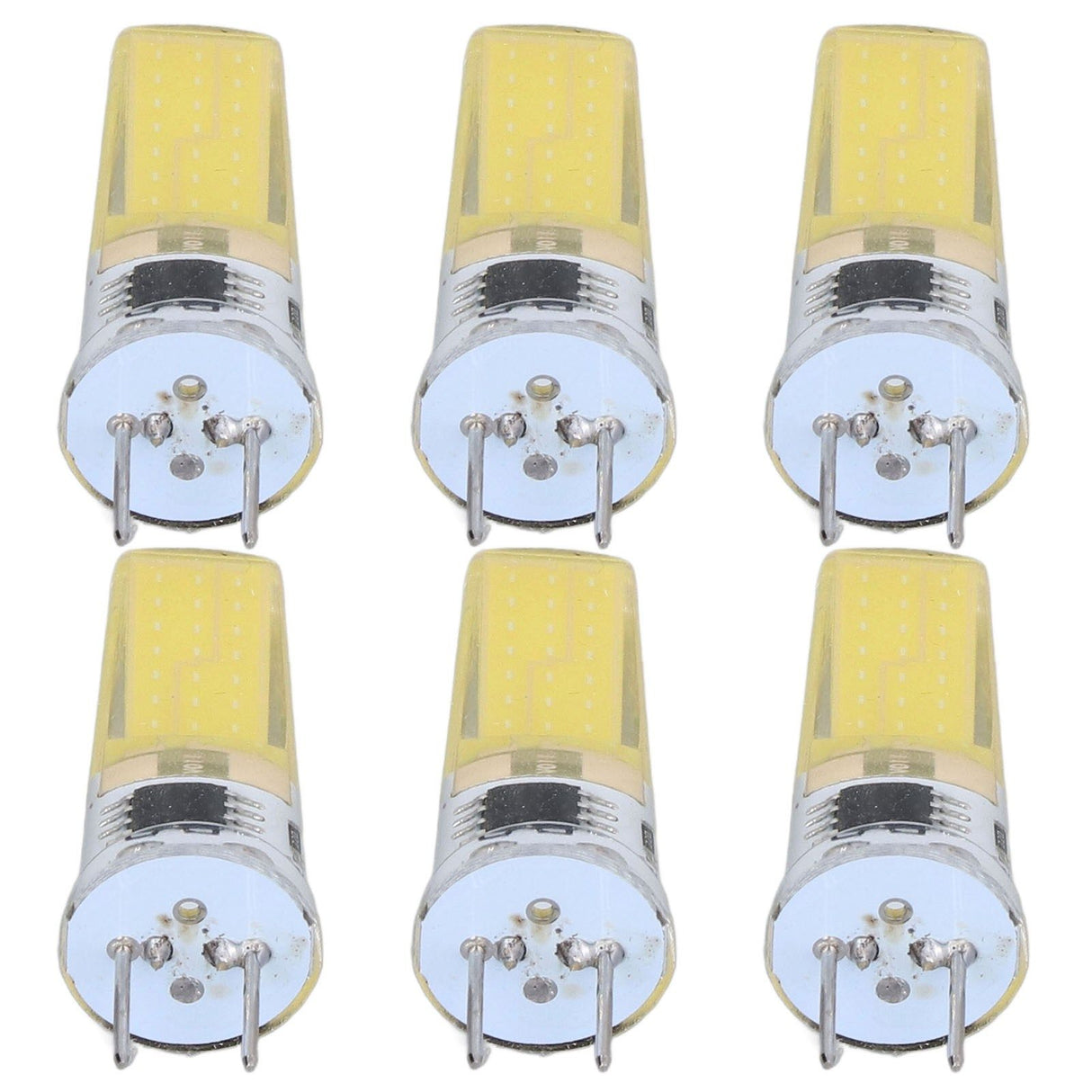 6Pcs G8 LED Bulb 5W Dimmable 2508 COB Energy Saving Easy Installation 360 Degrees 50000 Hours Stable 5W Bulbs 100‑120V Cold White