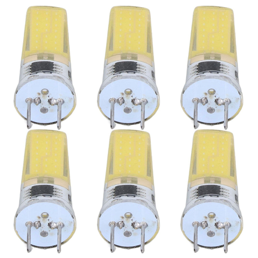 6Pcs G8 LED Bulb 5W Dimmable 2508 COB Energy Saving Easy Installation 360 Degrees 50000 Hours Stable 5W Bulbs 100‑120V Cold White
