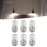 6 Pcs G4 LED Bulbs Bi Pin Base Light Bulbs 5W LED Corn Bulbs for Landscape Lighting Home Lighting Pure White 6000-6500K