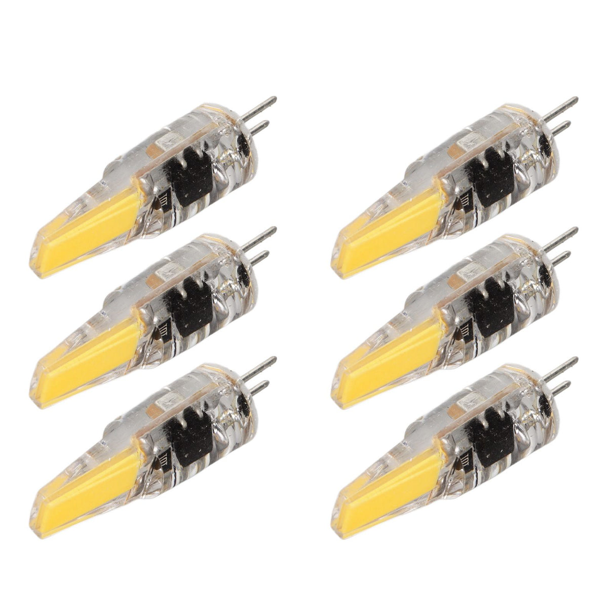 6 Pcs 6W 500LM G4 Bulb LED COB Silica Gel Energy Saving Lamp Bulb for Ceiling Lamp Wall Lamp Table Lamp 220V Warm White