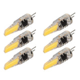 6 Pcs 6W 500LM G4 Bulb LED COB Silica Gel Energy Saving Lamp Bulb for Ceiling Lamp Wall Lamp Table Lamp 220V Warm White