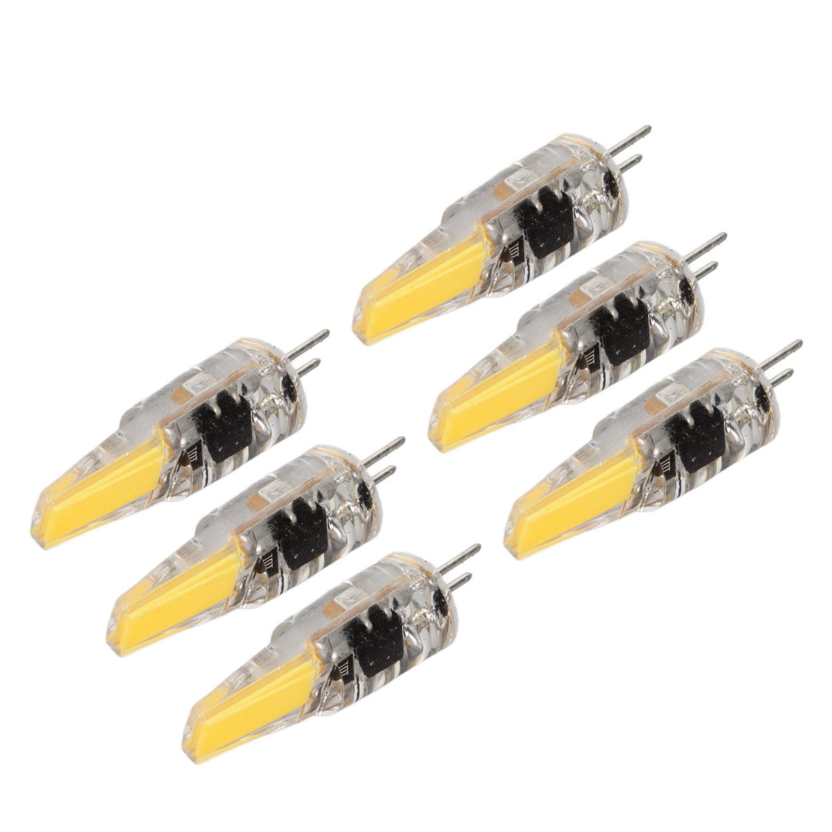 6 Pcs 6W 500LM G4 Bulb LED COB Silica Gel Energy Saving Lamp Bulb for Ceiling Lamp Wall Lamp Table Lamp 220V Warm White