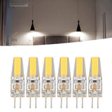 6 Pcs 6W 500LM G4 Bulb LED COB Silica Gel Energy Saving Lamp Bulb for Ceiling Lamp Wall Lamp Table Lamp 220V Warm White