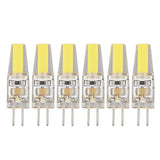 6 Pcs 6W 500LM G4 Bulb LED COB Silica Gel Energy Saving Lamp Bulb for Ceiling Lamp Wall Lamp Table Lamp 220V Cold White