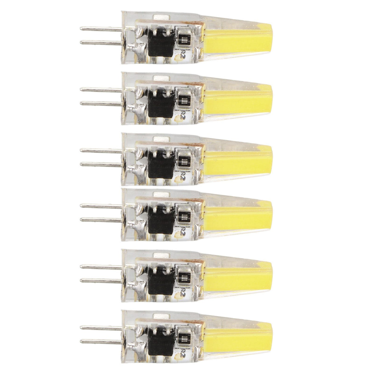 6 Pcs 6W 500LM G4 Bulb LED COB Silica Gel Energy Saving Lamp Bulb for Ceiling Lamp Wall Lamp Table Lamp 220V Cold White