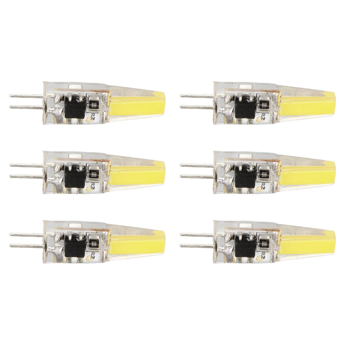 6 Pcs 6W 500LM G4 Bulb LED COB Silica Gel Energy Saving Lamp Bulb for Ceiling Lamp Wall Lamp Table Lamp 220V Cold White