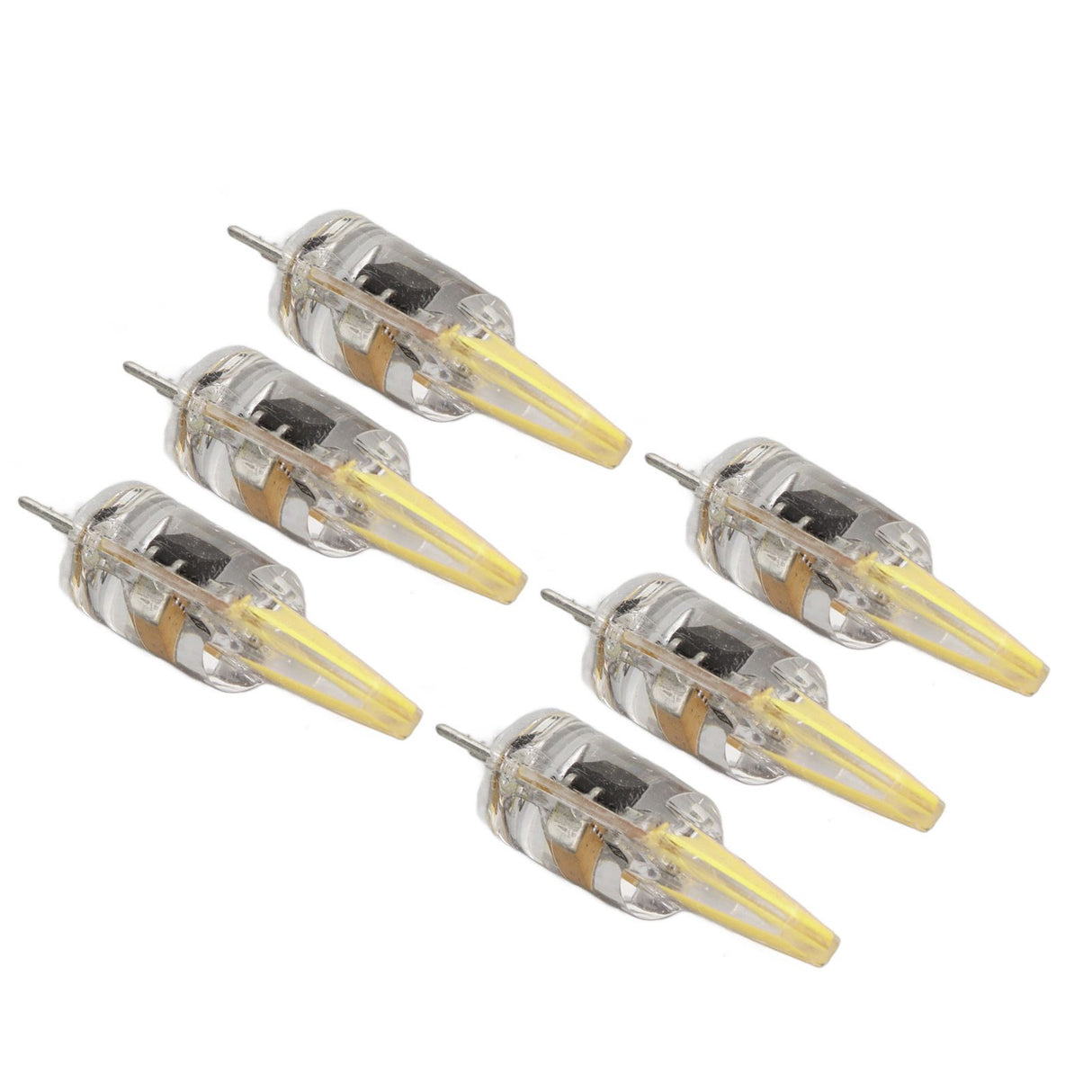 6 Pcs 6W 500LM G4 Bulb LED COB Silica Gel Energy Saving Lamp Bulb for Ceiling Lamp Wall Lamp Table Lamp 220V Cold White