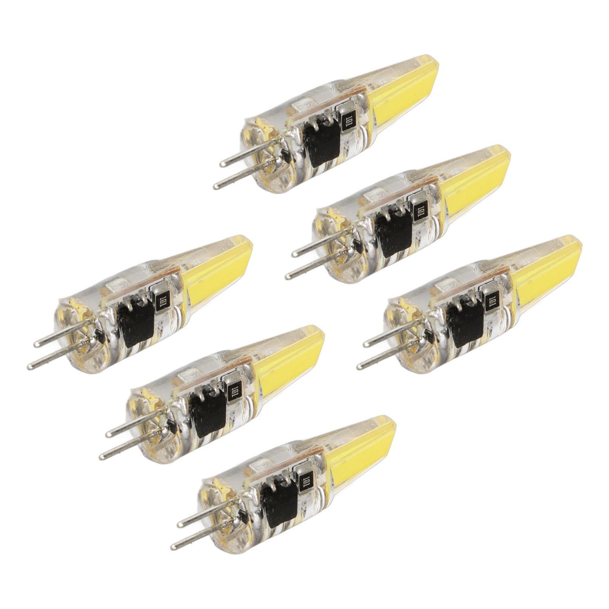 6 Pcs 6W 500LM G4 Bulb LED COB Silica Gel Energy Saving Lamp Bulb for Ceiling Lamp Wall Lamp Table Lamp 220V Cold White