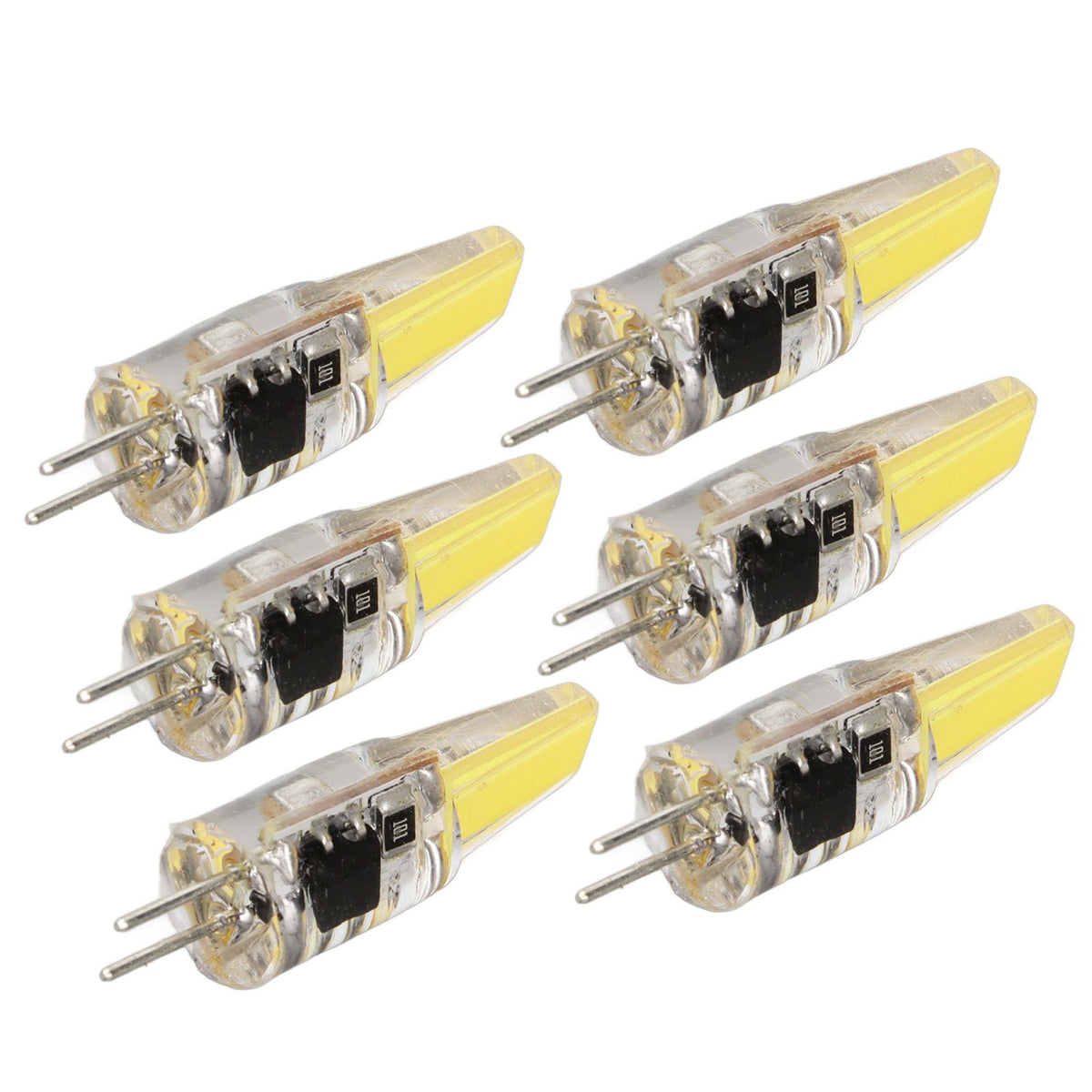 6 Pcs 6W 500LM G4 Bulb LED COB Silica Gel Energy Saving Lamp Bulb for Ceiling Lamp Wall Lamp Table Lamp 220V Cold White