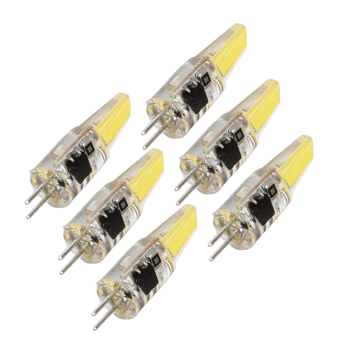 6 Pcs 6W 500LM G4 Bulb LED COB Silica Gel Energy Saving Lamp Bulb for Ceiling Lamp Wall Lamp Table Lamp 220V Cold White
