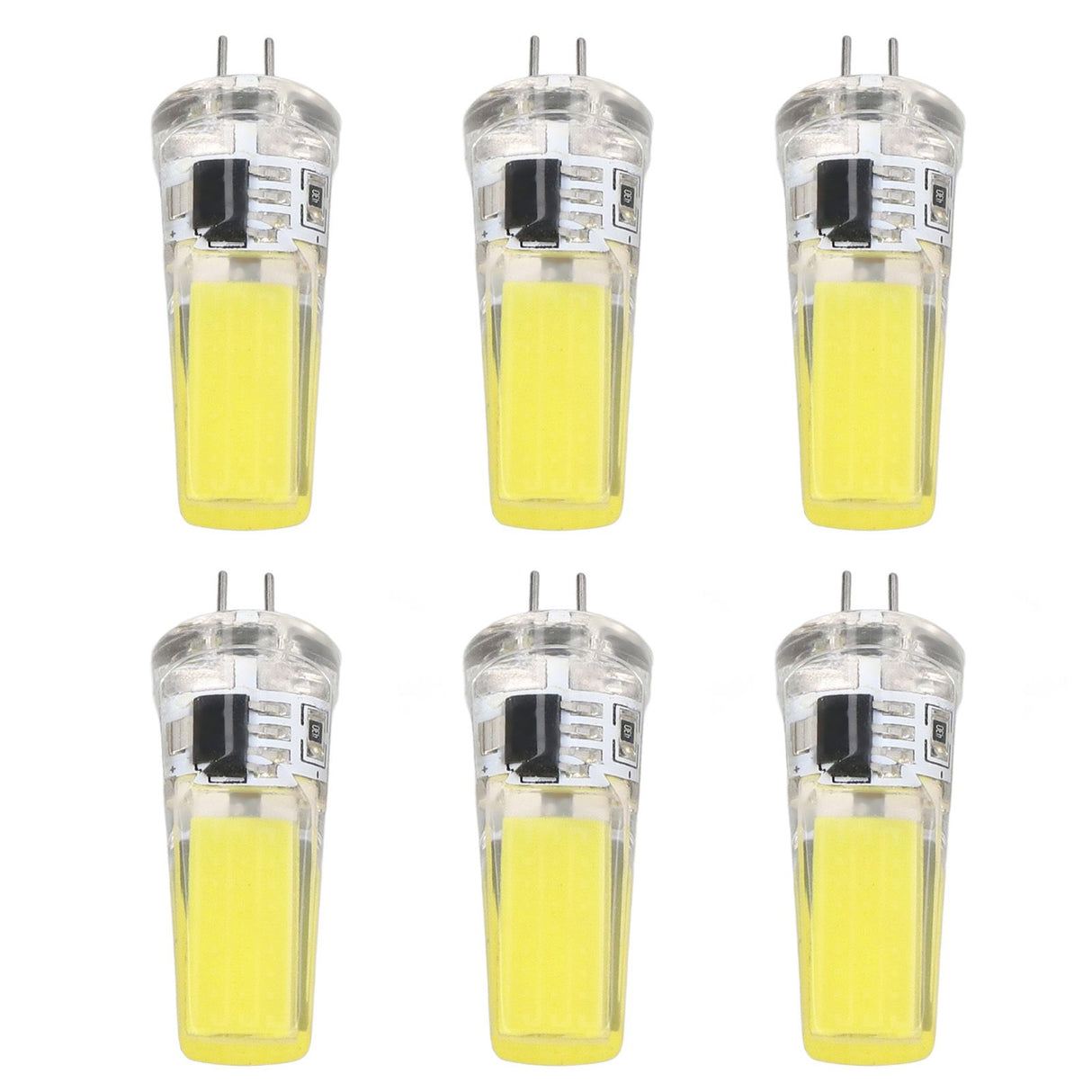 6 Pieces G4 LED Bulbs 9W Dimmable COB Lamp 500LM for Home Ceiling Landscape Chandelier Lamps 6500K White Light