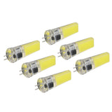 6 Pieces G4 LED Bulbs 9W Dimmable COB Lamp 500LM for Home Ceiling Landscape Chandelier Lamps 6500K White Light - Top-Down View