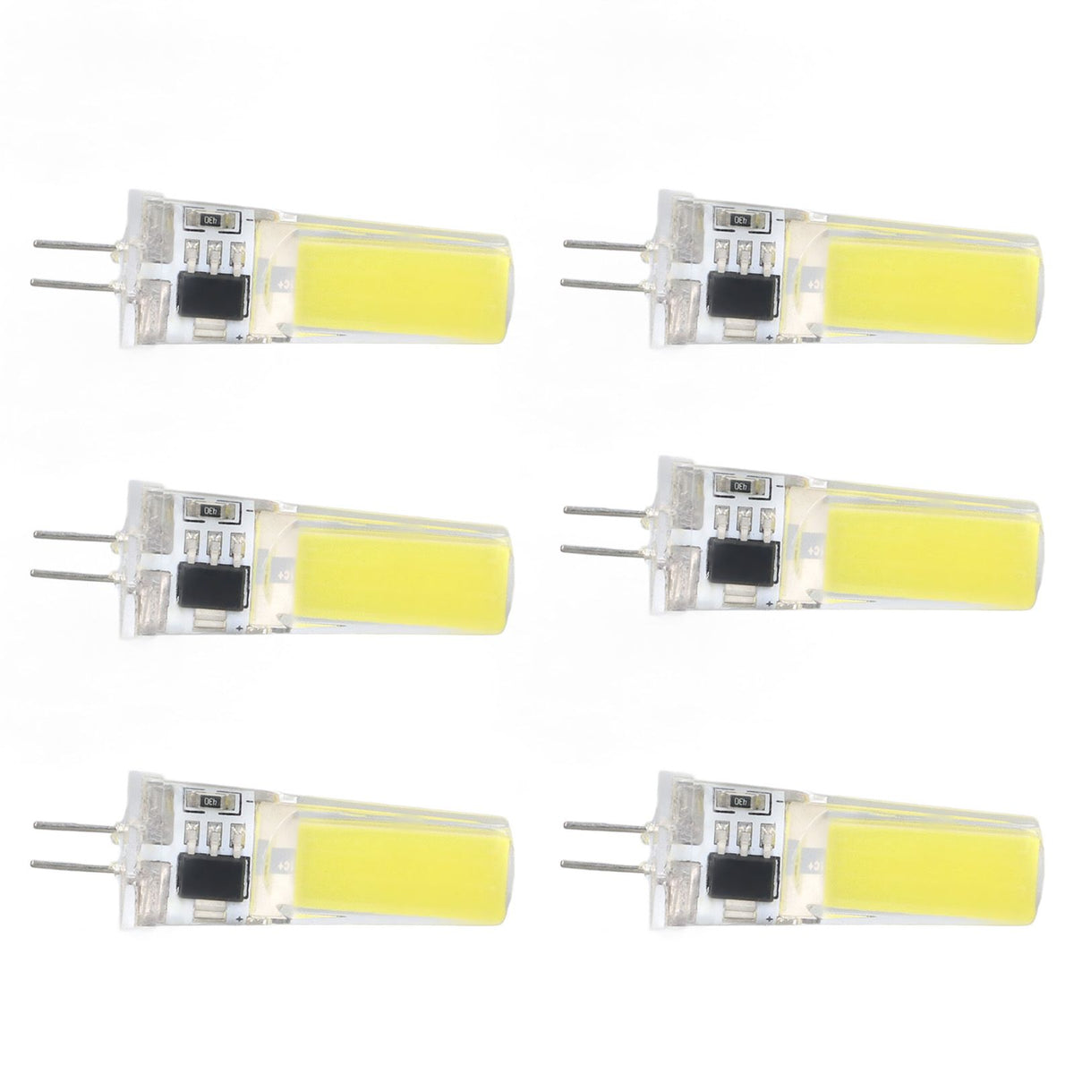 6 Pieces G4 LED Bulbs 9W Dimmable COB Lamp 500LM for Home Ceiling Landscape Chandelier Lamps 6500K White Light