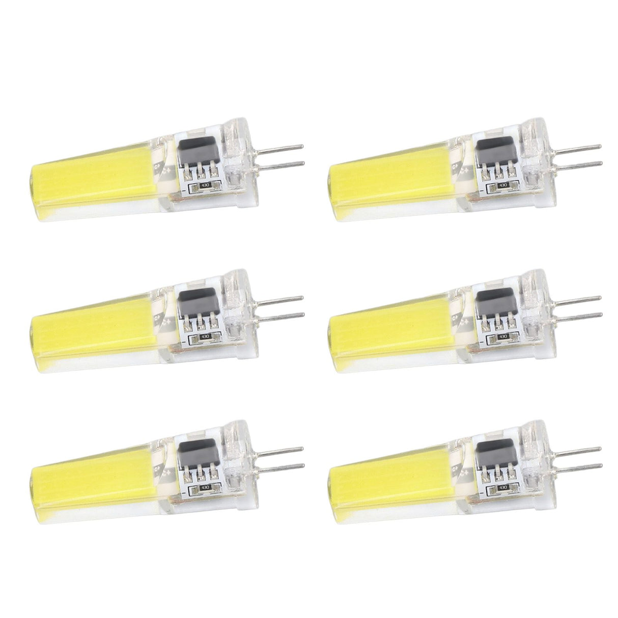 6 Pieces G4 LED Bulbs 9W Dimmable COB Lamp 500LM for Home Ceiling Landscape Chandelier Lamps 6500K White Light