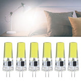 6 Pieces G4 LED Bulbs 9W Dimmable COB Lamp 500LM for Home Ceiling Landscape Chandelier Lamps 6500K White Light