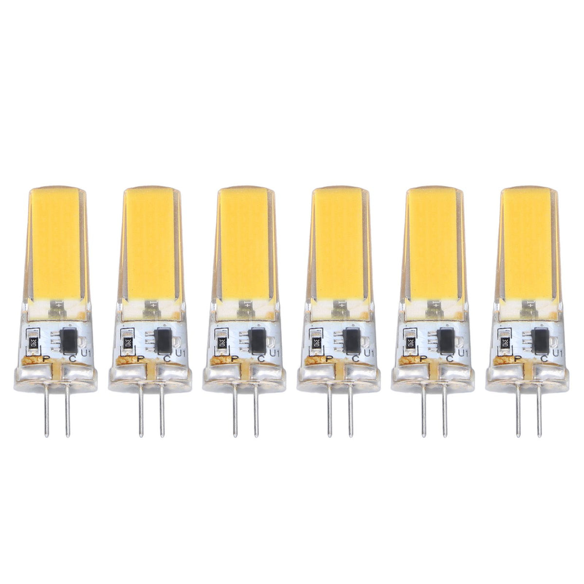 6 Pieces G4 LED Bulbs 9W Dimmable COB Lamp 500LM for Home Ceiling Landscape Chandelier Lamps 3000K Warm Light